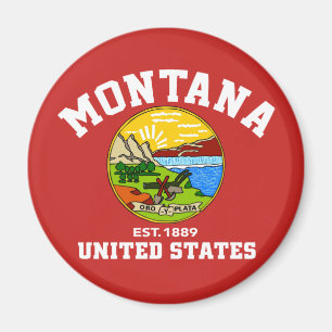 Montana Est 1889 USA State Independence Day Magnet