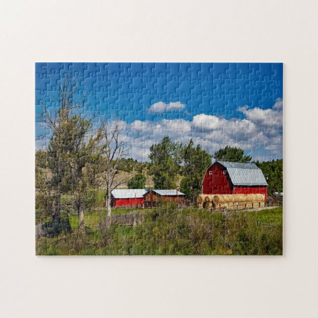 Montana Farm  Barn. Jigsaw Puzzle (Horizontal)