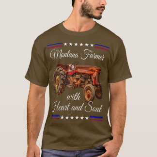 Montana Farmer Retro T-Shirt