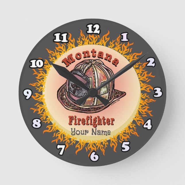 Montana Firefighter clock (Front)