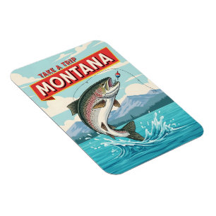 Montana fishing trip magnet