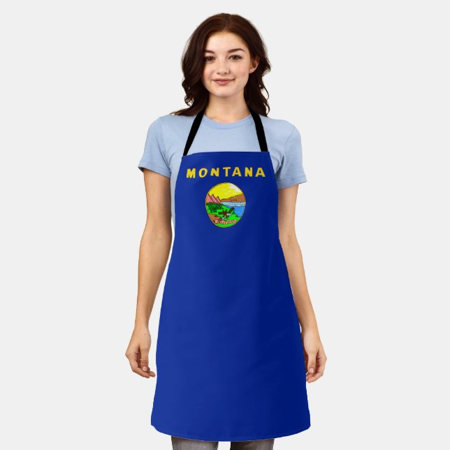 Montana flag apron (Worn)