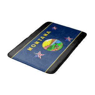 Montana flag bath mat