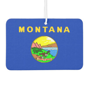 Montana flag car air freshener