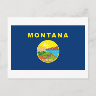 Montana Flag Postcard