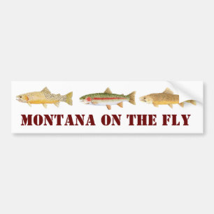 Montana Fly Fishing Bumper Sticker