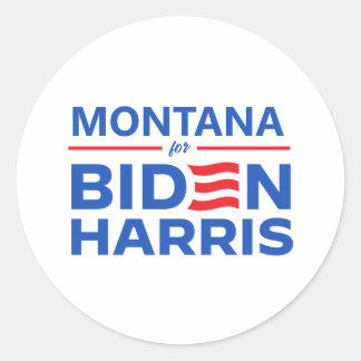 Montana for Biden Harris Classic Round Sticker