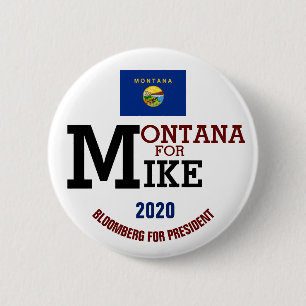Montana for Mike Bloomberg for President 2020 6 Cm Round Badge