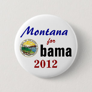 Montana for Obama 2012 6 Cm Round Badge