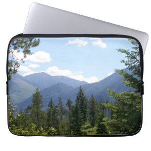 Montana Forest and Mountains Scenic View Laptop Sleeve
