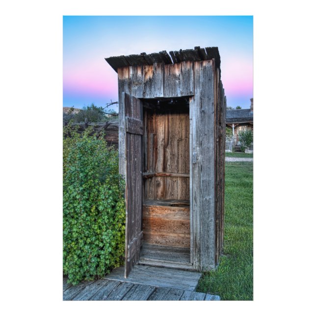 Montana Ghost Town Outhouse Photo Print (Front)