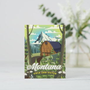 Montana "Gold and Silver" travel poster Postcard