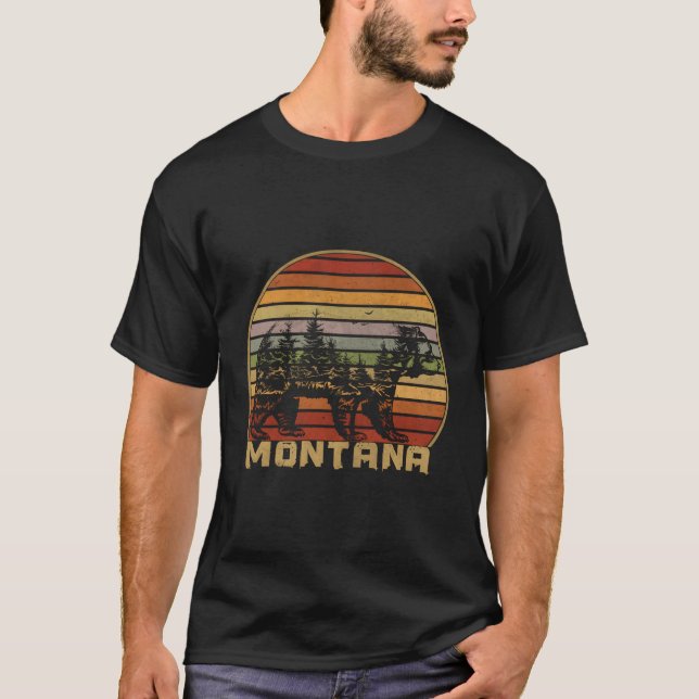 Montana Grizzly Bear Nature T-Shirt (Front)