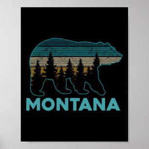 Montana Grizzly Bear Souvenir Poster
