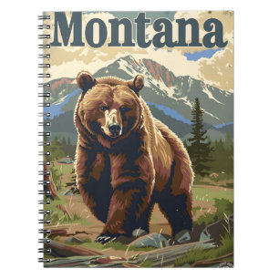 Montana Grizzly Vintage Notebook