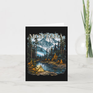 Montana Hiking Camping Hunting Outdoors  Card