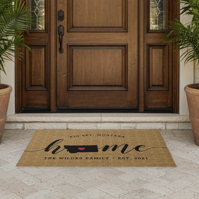Montana Home State Personalised Doormat (Creator Uploaded)