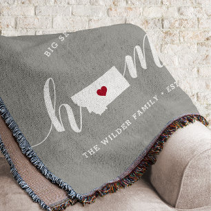 Montana Home State Personalized Throw Blanket