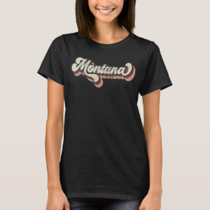 Montana Home State USA 70s Vintage Retro Distresse T-Shirt
