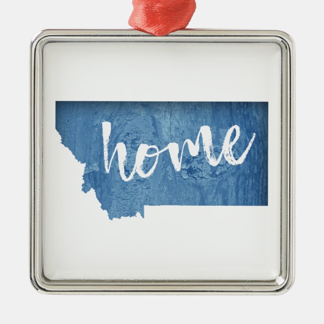 Montana Home Wood Grain Metal Tree Decoration (Front)