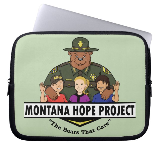 Montana Hope Project laptop sleeve (teal) (Front)