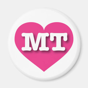 Montana Hot Pink Heart - Big Love Magnet