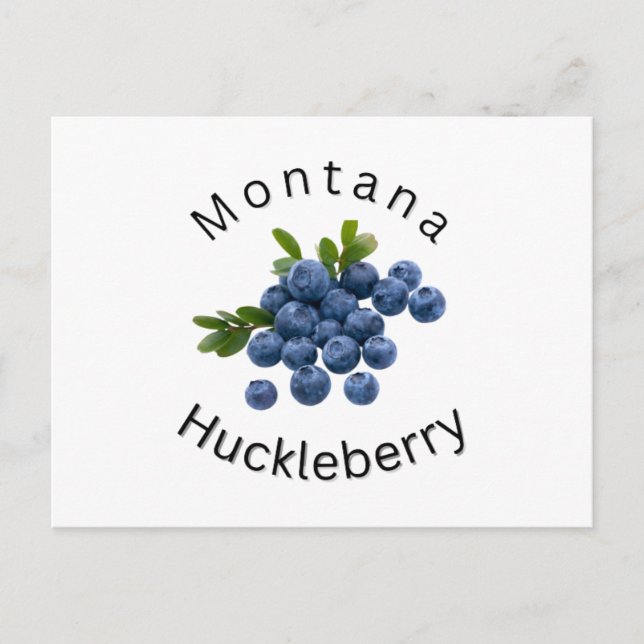 Montana Huckleberry. Montana, Sportsmen, Outdoors Postcard (Front)