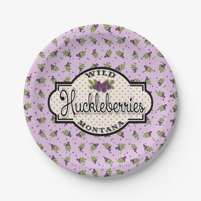 Montana Huckleberry Paper Plates (Front)
