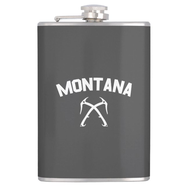 Montana Ice Climbing Hip Flask (Front)
