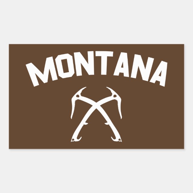 Montana Ice Climbing Rectangular Sticker (Front)