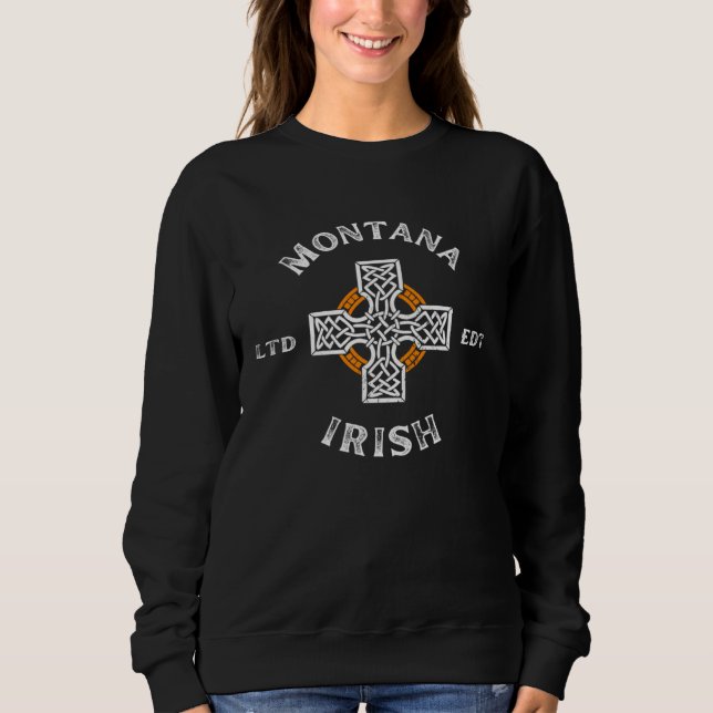 MONTANA Irish American Cross Badge Sweatshirt (Front)
