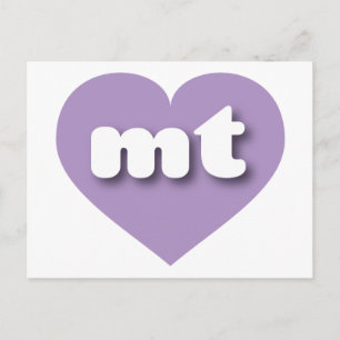 Montana lavender heart - I love mt Postcard