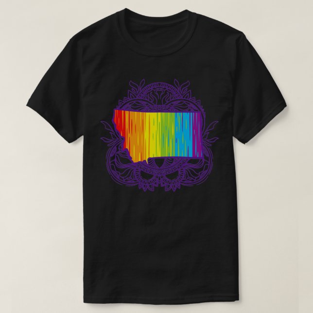 Montana Mandala Pride  T-Shirt (Design Front)