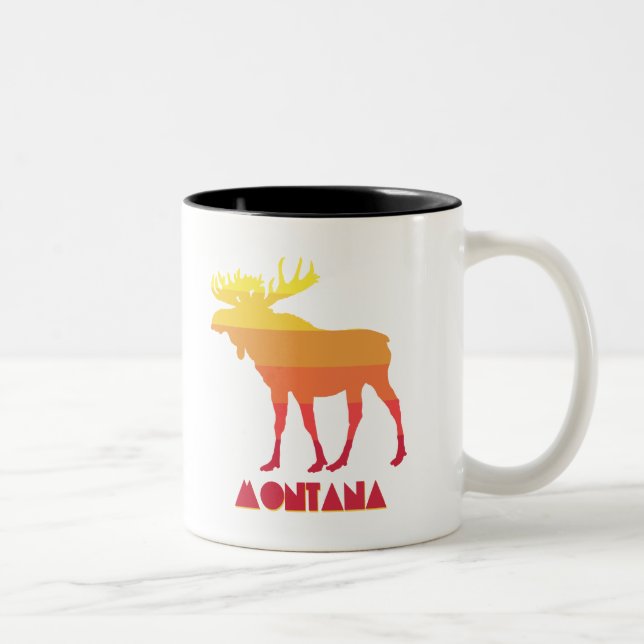 Montana Moose Two-Tone Coffee Mug (Right)