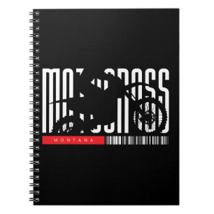 Montana Motocross Motorcycle Silhouette Notebook