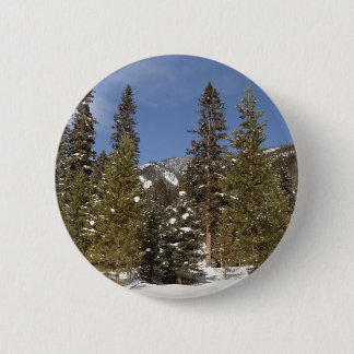 Montana Mountain Trails in Winter Landscape Photo 6 Cm Round Badge