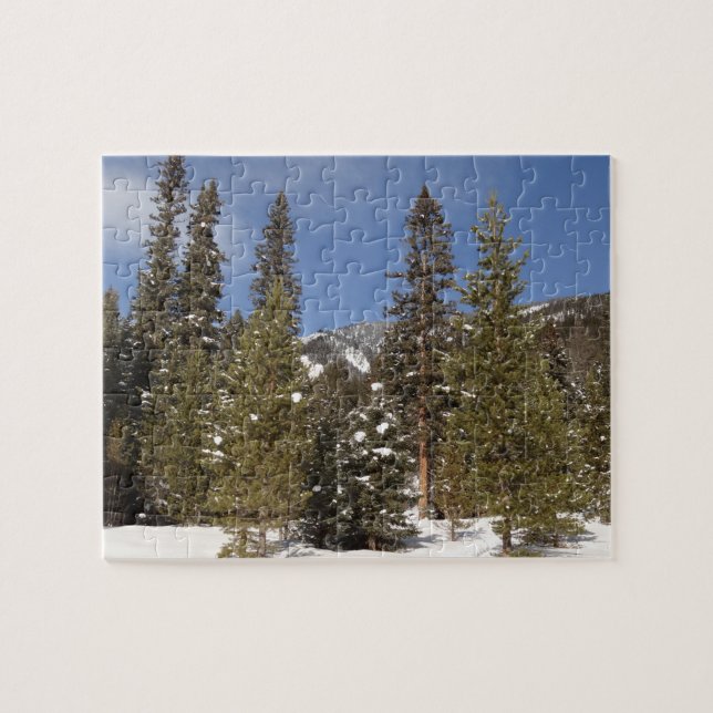 Montana Mountain Trails in Winter Landscape Photo Jigsaw Puzzle (Horizontal)