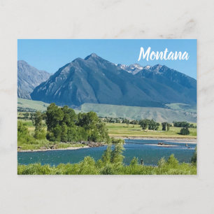 Montana Mountains River Travel Souvenir Postcard
