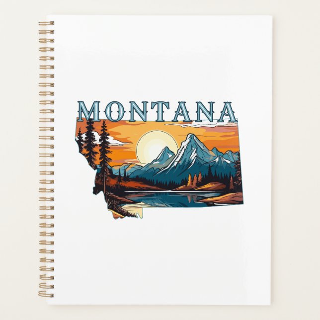 Montana Outline Mountains Planner (Front)
