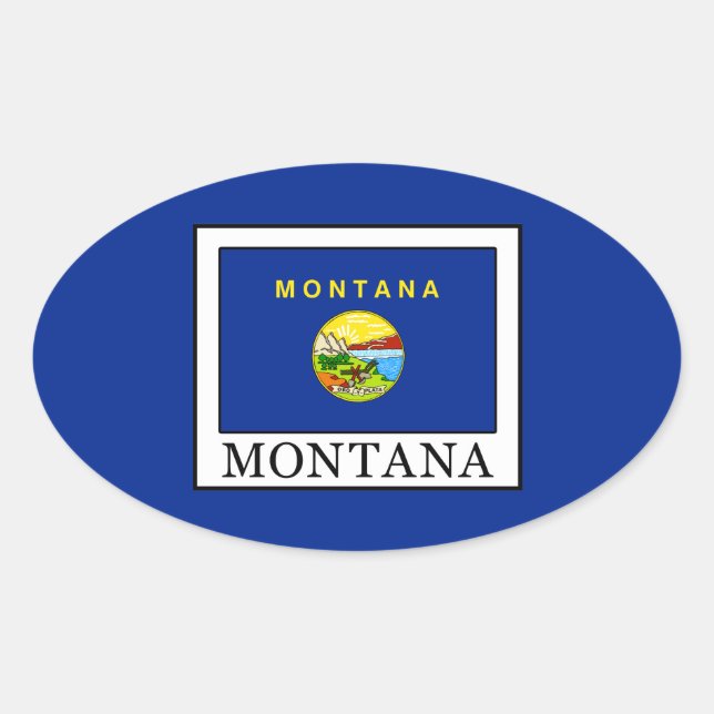 Montana Oval Sticker (Front)