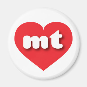 Montana red heart - I love mt Magnet