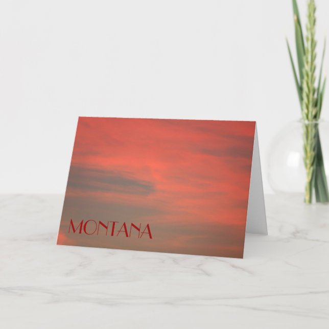 MONTANA Red Sky Note Card (Front)