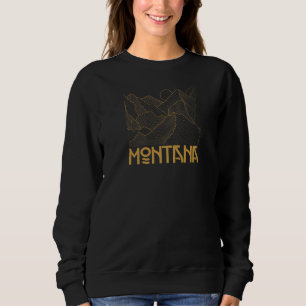 Montana Retro Vintage Outdoors Mountain Graphic  3 Sweatshirt
