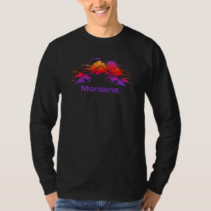 Montana Retro Vintage Outdoors Mountain Graphic De T-Shirt