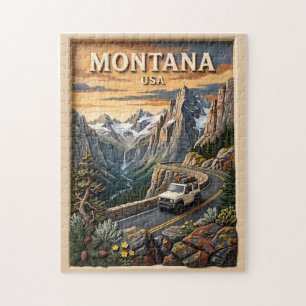 Montana Road Trip Glacier National Park 3D Texture Jigsaw Puzzle
