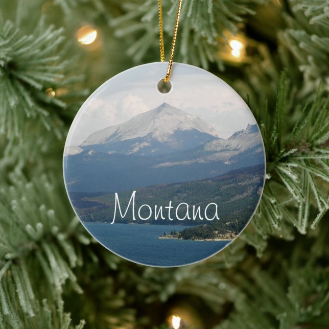 Montana Scenic Landscape Holiday Ceramic Tree Decoration (Tree)