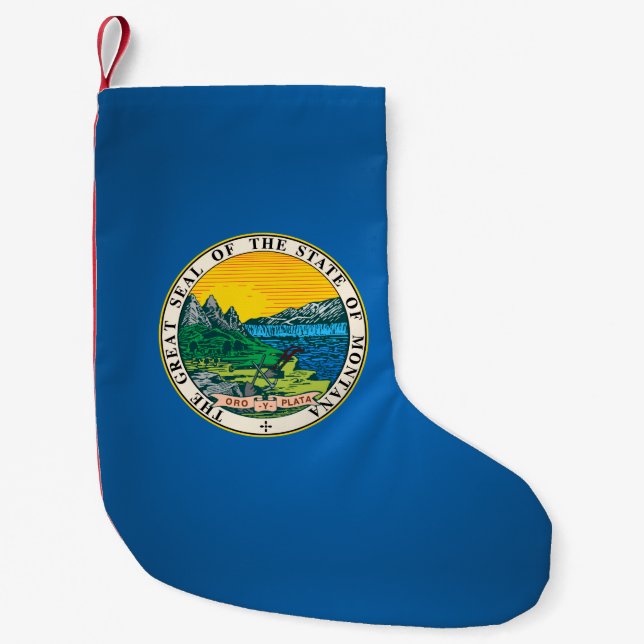 Montana seal, American state seal Small Christmas Stocking (Front)