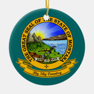 Montana Seal Ceramic Tree Decoration