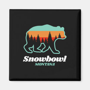 Montana Snowbowl Skiing Snowboarding Bear  Magnet