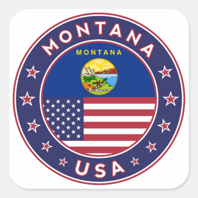 Montana Square Sticker (Front)